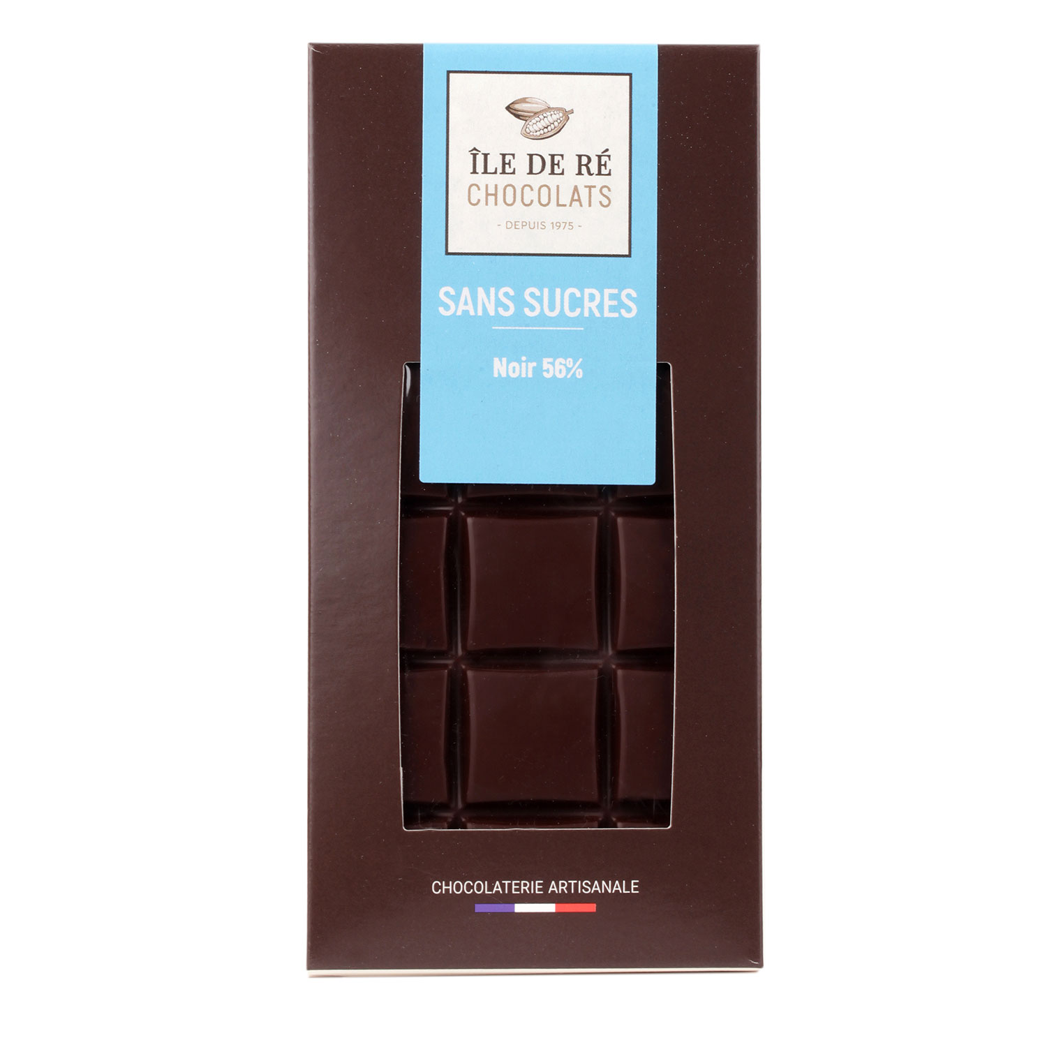 Tablette chocolat noir sans sucre ajouté 65% cacao