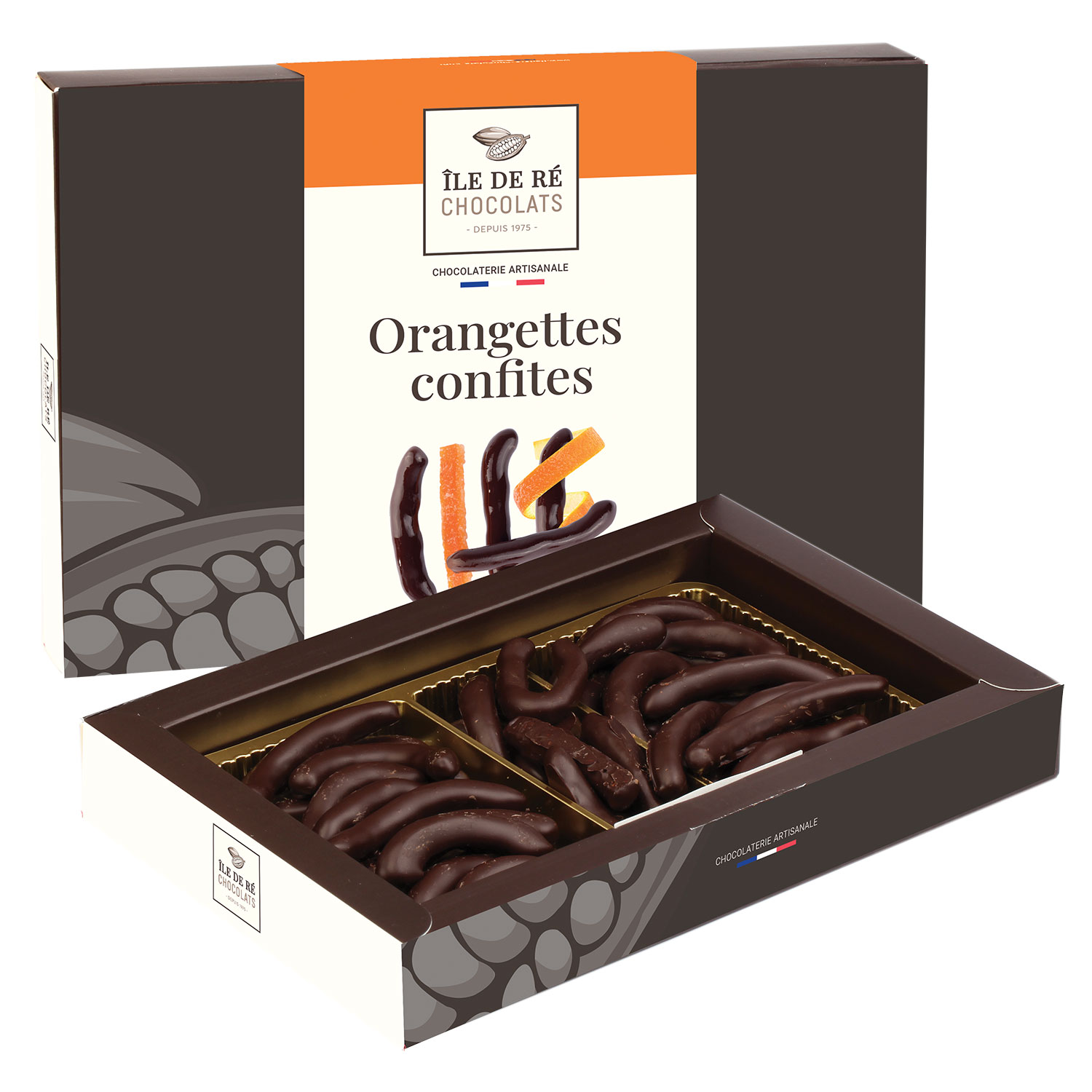 Coffret Orangettes Confites au Chocolat - ILE DE RE CHOCOLATS